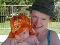 Holden and Heather at the Pool