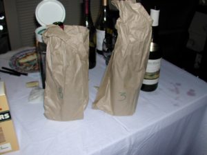 Blind taste test of potential wedding wines