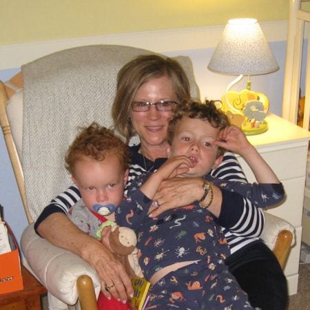 Grammy tries to read to wiggly gigglers