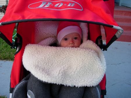 bob stroller with baby Baby Holden is all bundled up for real winter