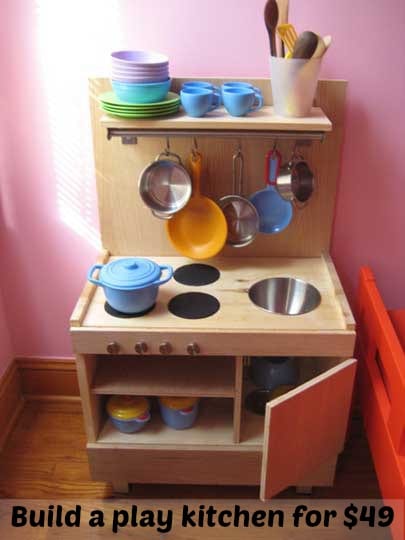 Build your toddler a play kitchen for less than $50  Rookie Moms