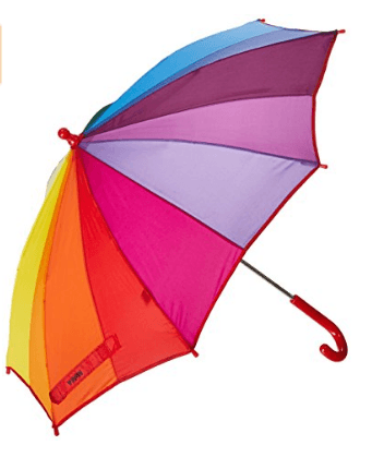All the cutest toddler umbrellas like this bright rainbow